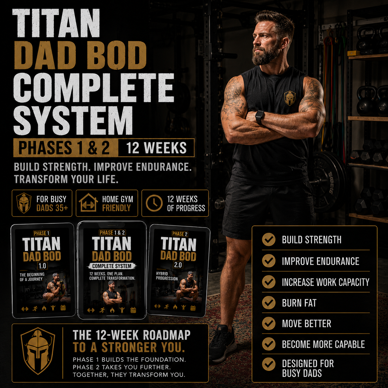 Titan Dad Bod Complete System | Phases 1 & 2 (12 Weeks)